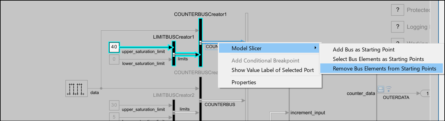 Figure showing the steps to remove the bus elements from starting point.