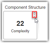 Mouse pointing to three dots in top-right corner of Complexity widget