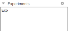 Exp is listed under the Experiments pane of the app