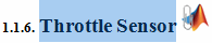 Highlighted throttle sensor requirement header with a navigation object link