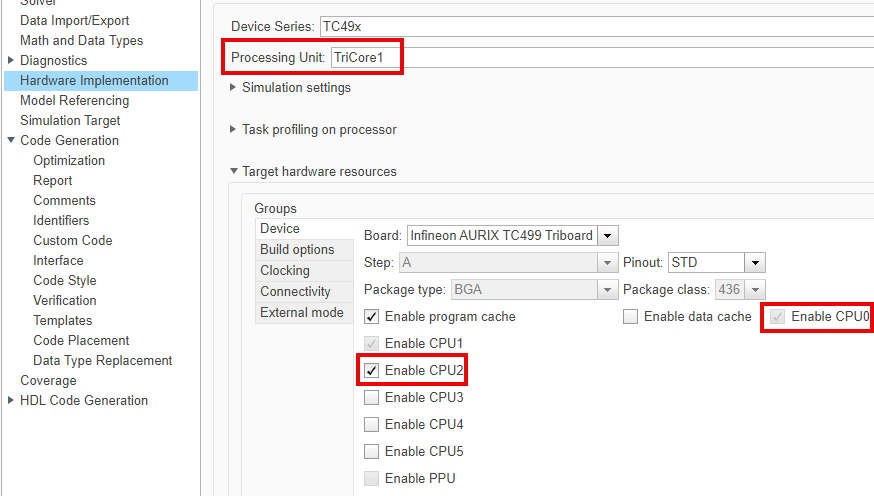 Enabling participating cores for TriCore 1