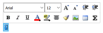 Annotation formatting toolbar.