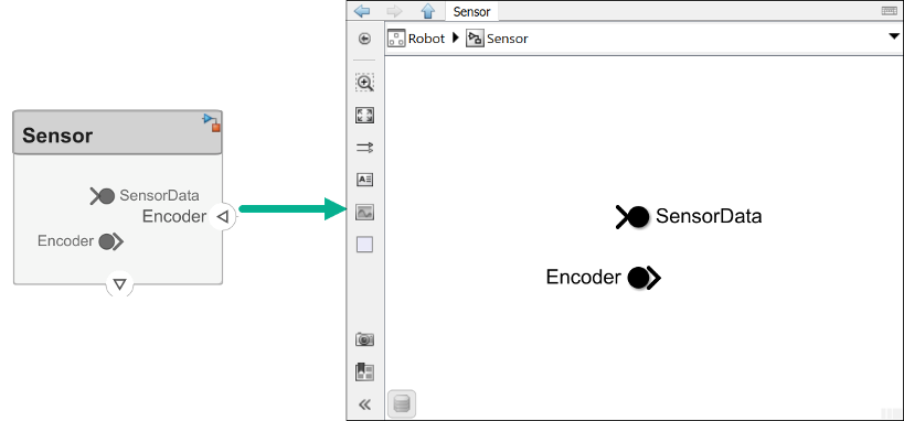 Sensor component is now a Simulink subsystem component.