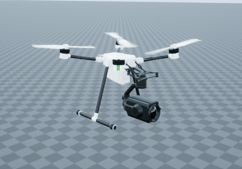 Quadrotor isometric view.