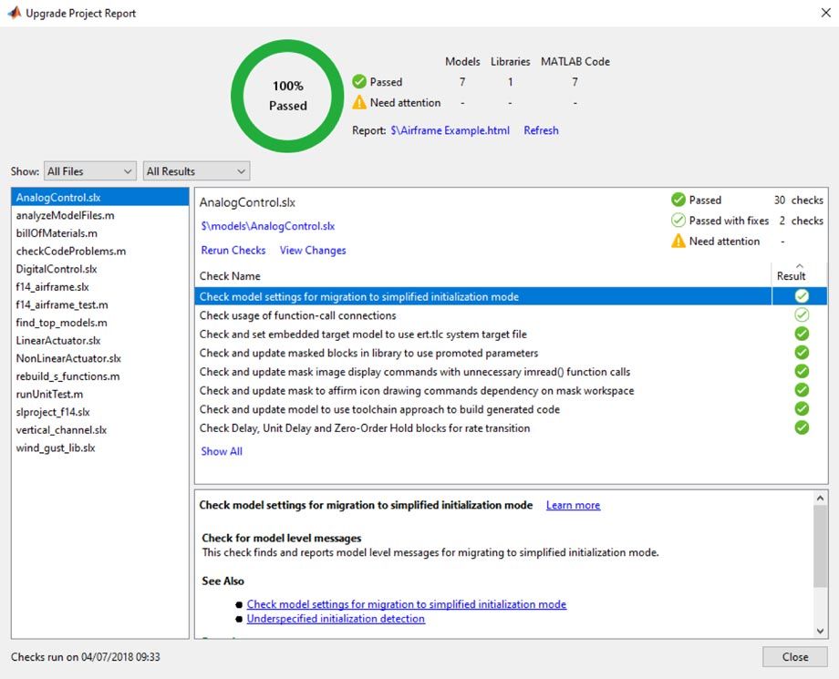 Maintain Your Project Across MATLAB and Simulink Releases
