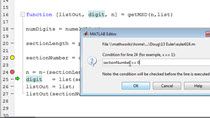 Sometimes MATLAB throws an error, but because the error is inside of a function you can not see what caused this error. By telling the debugger to stop execution under certain conditions or right before an error is thrown you will be better able to u